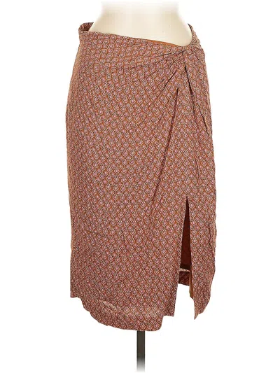 Pre-owned Ann Taylor Casual Skirt In Orange