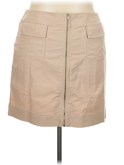 Pre-owned Ann Taylor Casual Skirt In Tan