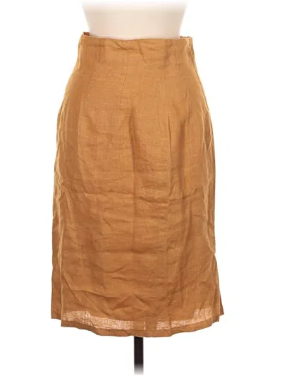 Pre-owned Ann Taylor Casual Skirt In Tan