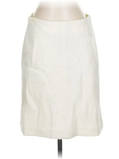 Pre-owned Ann Taylor Casual Skirt In White