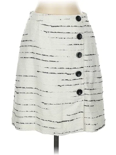 Pre-owned Ann Taylor Casual Skirt In White