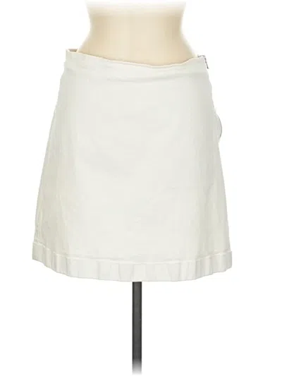 Pre-owned Ann Taylor Casual Skirt In White