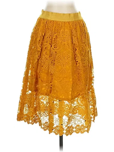 Pre-owned Ann Taylor Casual Skirt In Yellow
