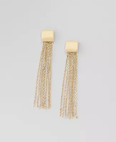 Ann Taylor Chain Dangle Earrings In Goldtone