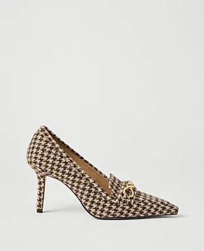 Ann Taylor Chain Embellished Pump In Brown