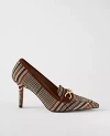Ann Taylor Chain Houndstooth Pointy Toe Pumps In Multi