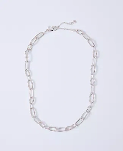 Ann Taylor Chain Link Necklace In Silver
