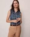 Ann Taylor Chain Link Print Sleeveless Shirt