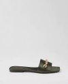 Ann Taylor Chain Satin Slide Sandals