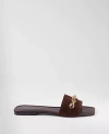 Ann Taylor Chain Suede Slide Sandals