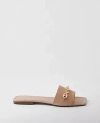 Ann Taylor Chain Suede Slide Sandals