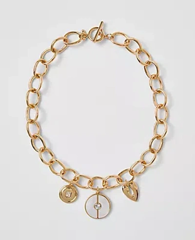 Ann Taylor Charm Necklace In Gold
