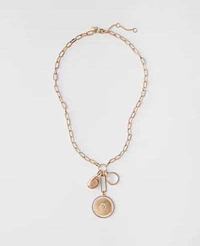 Ann Taylor Charm Necklace In Gold