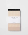 Ann Taylor Checked Sheer Crew Sock Set In Whiskey Cream