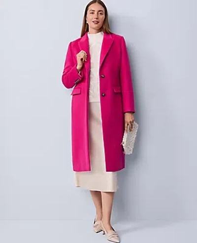Ann Taylor Chesterfield Coat In Pink