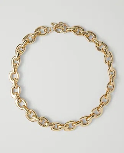 Ann Taylor Chunky Chain Necklace In Gold
