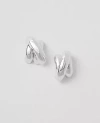 Ann Taylor Chunky Criss Cross Stud Earrings In Silvertone