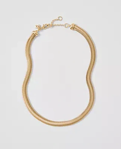 Ann Taylor Chunky Metal Chain Necklace In Gold