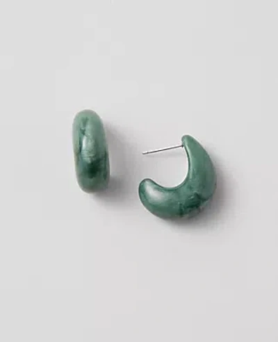 Ann Taylor Chunky Teardrop Earrings In Dried Cilantro