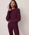 Ann Taylor Chunky Wedge Sweater In Purple