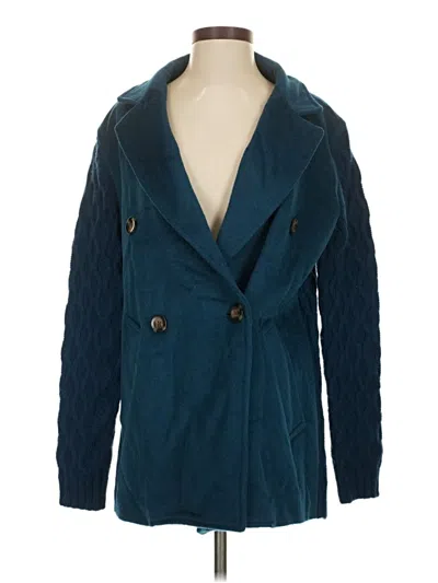 Pre-owned Ann Taylor Coat In Blue