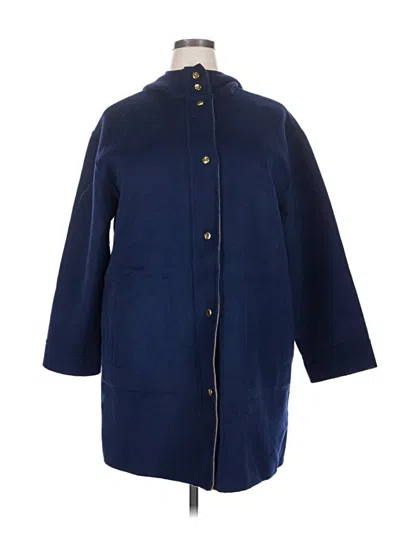 Pre-owned Ann Taylor Coat In Blue
