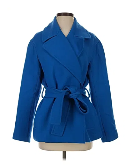 Pre-owned Ann Taylor Coat In Blue