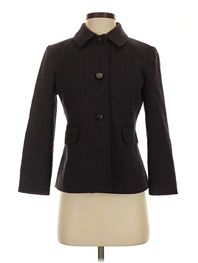 Pre-owned Ann Taylor Coat In Burgundy
