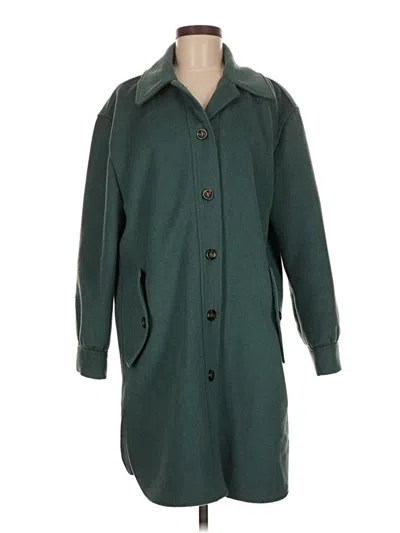 Pre-owned Ann Taylor Coat In Green