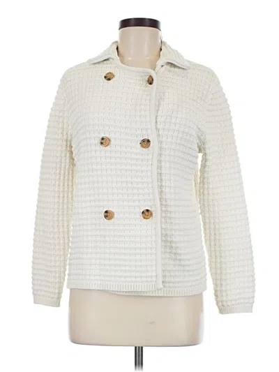 Pre-owned Ann Taylor Coat In Ivory