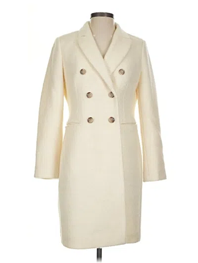 Pre-owned Ann Taylor Coat In Ivory