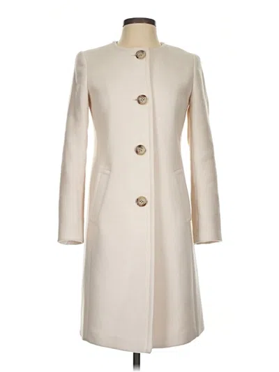 Pre-owned Ann Taylor Coat In Ivory