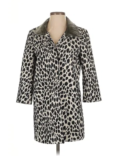 Pre-owned Ann Taylor Coat In White