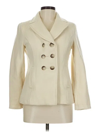 Pre-owned Ann Taylor Coat In White