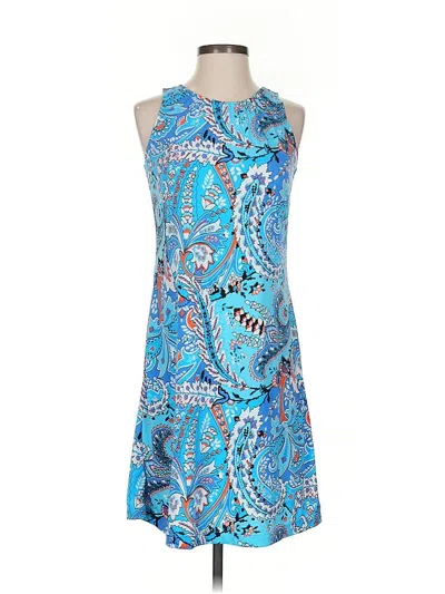 Pre-owned Ann Taylor Cocktail Dress In Blue