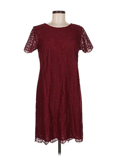 Pre-owned Ann Taylor Cocktail Dress In Burgundy