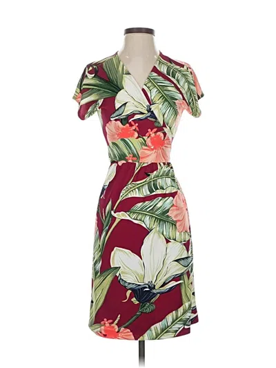 Pre-owned Ann Taylor Cocktail Dress In Burgundy