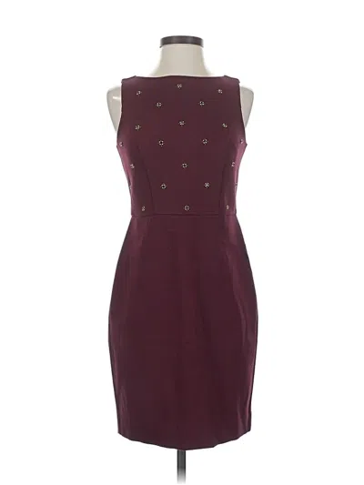 Pre-owned Ann Taylor Cocktail Dress In Burgundy