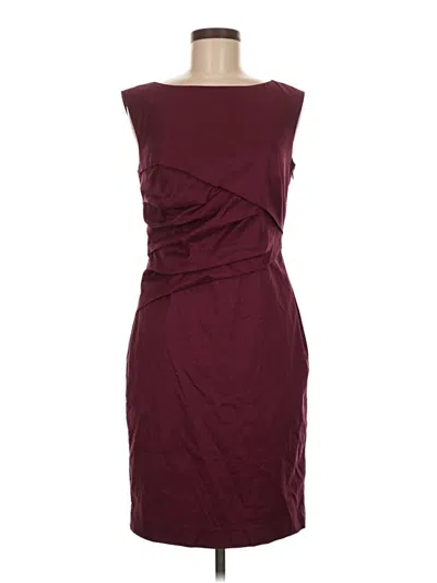 Pre-owned Ann Taylor Cocktail Dress In Burgundy