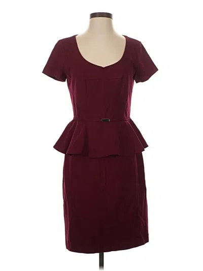 Pre-owned Ann Taylor Cocktail Dress In Burgundy