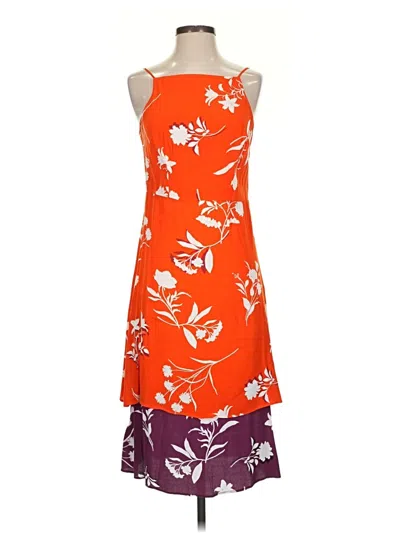 Pre-owned Ann Taylor Cocktail Dress In Orange