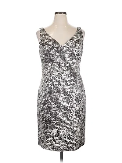 Pre-owned Ann Taylor Cocktail Dress In Silver