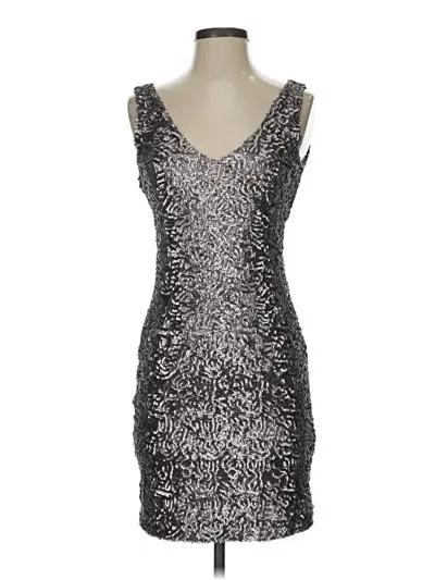 Pre-owned Ann Taylor Cocktail Dress In Silver