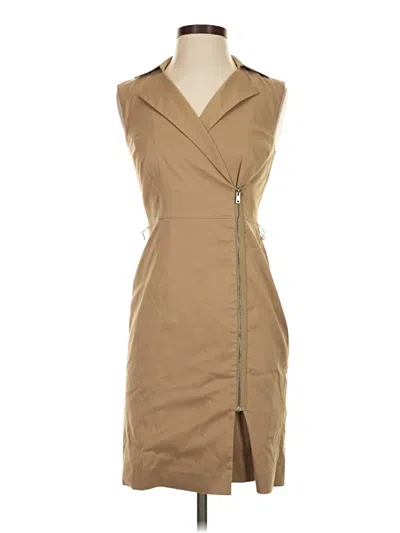 Pre-owned Ann Taylor Cocktail Dress In Tan