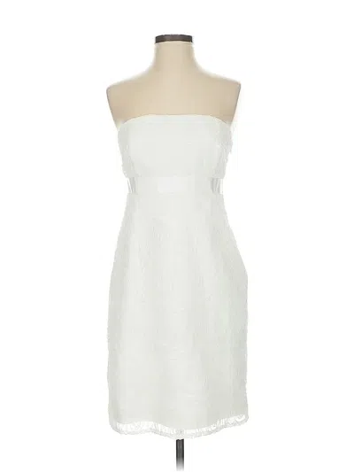Pre-owned Ann Taylor Cocktail Dress In White