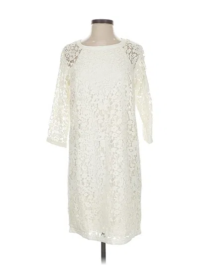 Pre-owned Ann Taylor Cocktail Dress In White