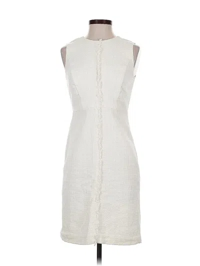 Pre-owned Ann Taylor Cocktail Dress In White