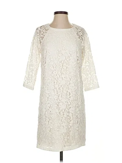 Pre-owned Ann Taylor Cocktail Dress In White
