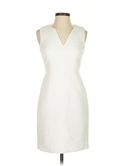 Pre-owned Ann Taylor Cocktail Dress In White