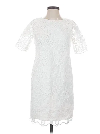 Pre-owned Ann Taylor Cocktail Dress In White